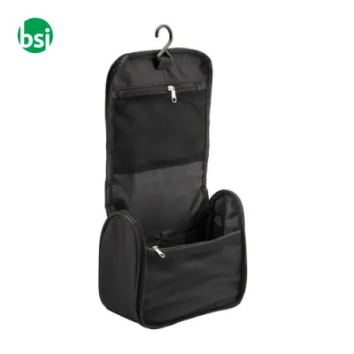 Beauty case in microfibra con zip ampie tasche interne - Immagine 3