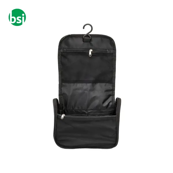 Beauty case in microfibra con zip ampie tasche interne -  4