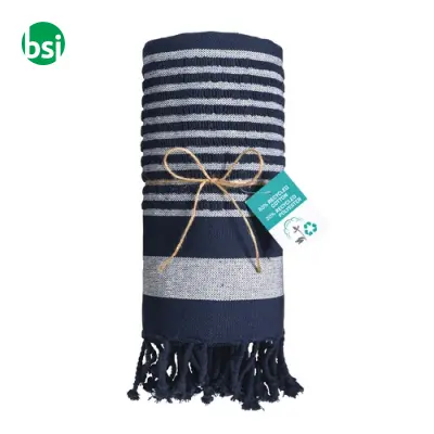 Telo mare-pareo in cotone riciclato stile futa da 350gr - Immagine 2