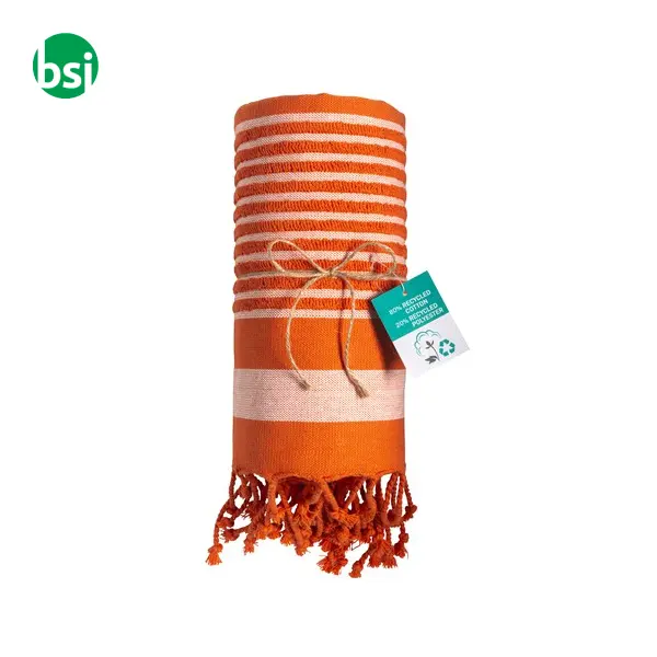 Telo mare-pareo in cotone riciclato stile futa da 350gr -  7