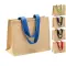Borsa in juta manici lunghi colorati e soffietto - Anteprima 1