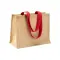 Borsa in juta manici lunghi colorati e soffietto - Anteprima 20