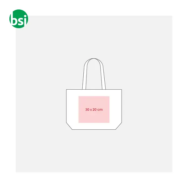 Borsa in juta manici lunghi colorati e soffietto -  7