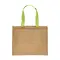 Borsa in juta manici lunghi colorati e soffietto - Anteprima 14