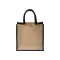 Mini borsa in juta con manici e inserti colorati - Anteprima 2