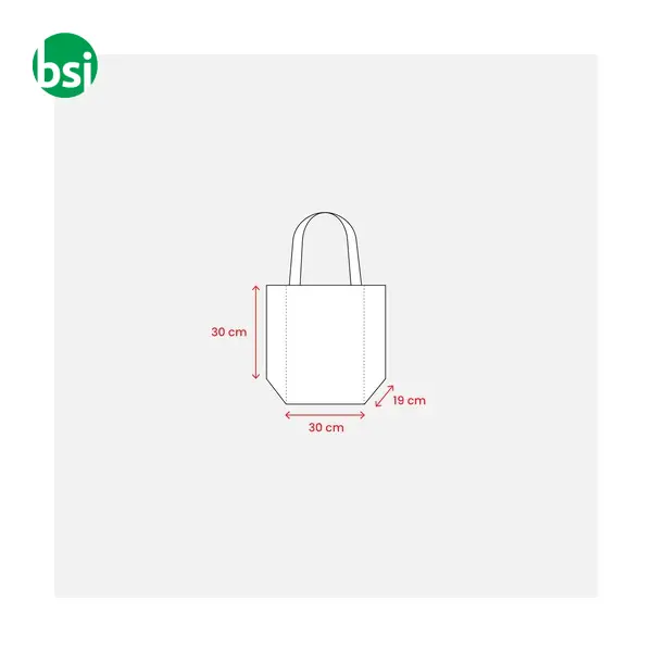 Mini borsa in juta con manici e inserti colorati -  3