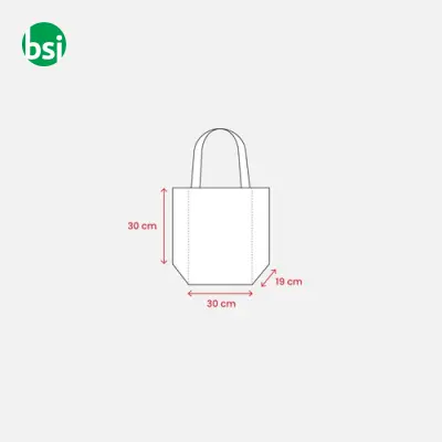 Mini borsa in juta con manici e inserti colorati - Immagine 6