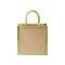 Mini borsa in juta con manici e inserti colorati - Anteprima 14