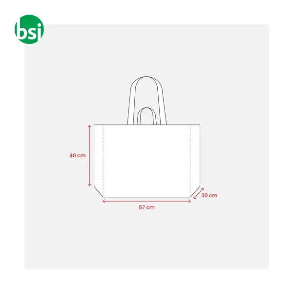 Shopper maxi con manici corti e lunghi 57x40x30 ELVI -  3