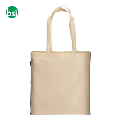 Shopper in cotone biologico manici XL 38x42x8 DILETTA - Immagine 3