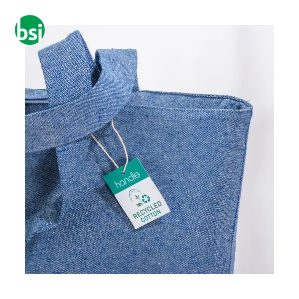 Shopper con soffietto in R-cotone 280gr 50x37x17 ELENIA -  3