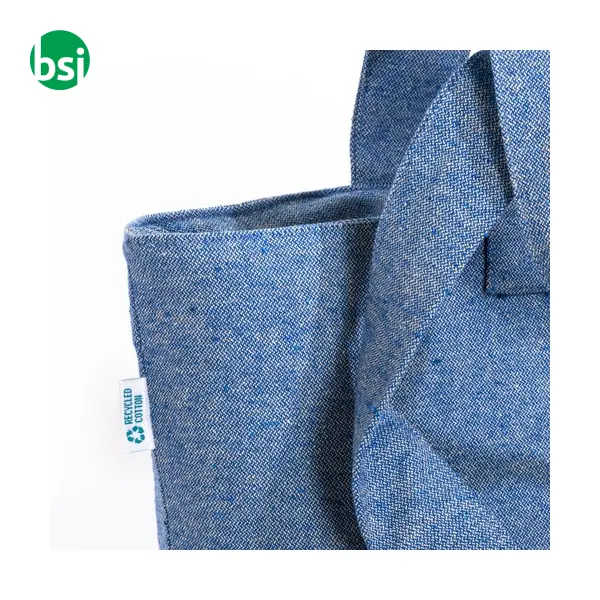 Shopper con soffietto in R-cotone 280gr 50x37x17 ELENIA -  4