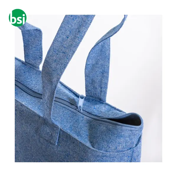 Shopper con soffietto in R-cotone 280gr 50x37x17 ELENIA -  5