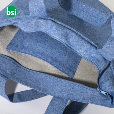 Shopper con soffietto in R-cotone 280gr 50x37x17 ELENIA - Immagine 6