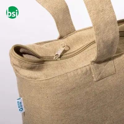 Shopper con soffietto in R-cotone 280gr 50x37x17 ELENIA - Immagine 11