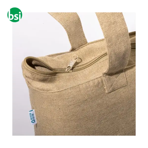 Shopper con soffietto in R-cotone 280gr 50x37x17 ELENIA -  11