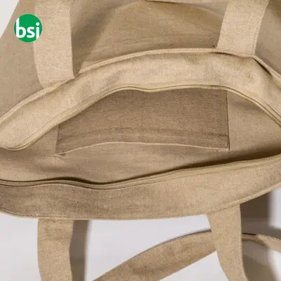 Shopper con soffietto in R-cotone 280gr 50x37x17 ELENIA - Immagine 12