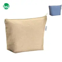 Beauty case in cotone riciclato 280gr con cerniera