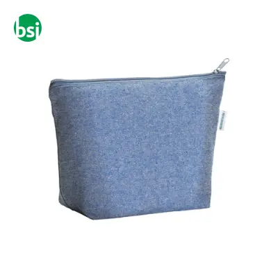 Beauty case in cotone riciclato 280gr con cerniera - Immagine 9