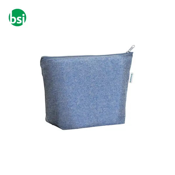 Beauty case in cotone riciclato 280gr con cerniera -  9