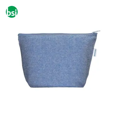 Beauty case in cotone riciclato 280gr con cerniera - Immagine 2