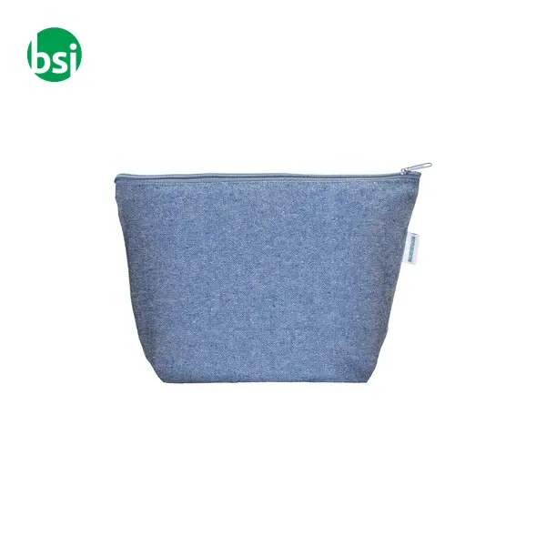 Beauty case in cotone riciclato 280gr con cerniera -  2