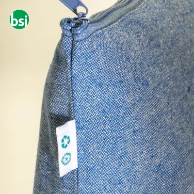 Beauty case in cotone riciclato 280gr con cerniera - Immagine 4