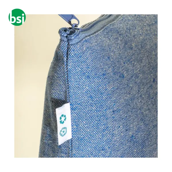 Beauty case in cotone riciclato 280gr con cerniera -  4