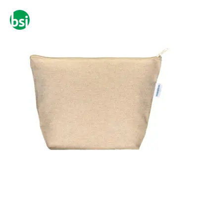 Beauty case in cotone riciclato 280gr con cerniera - Immagine 5