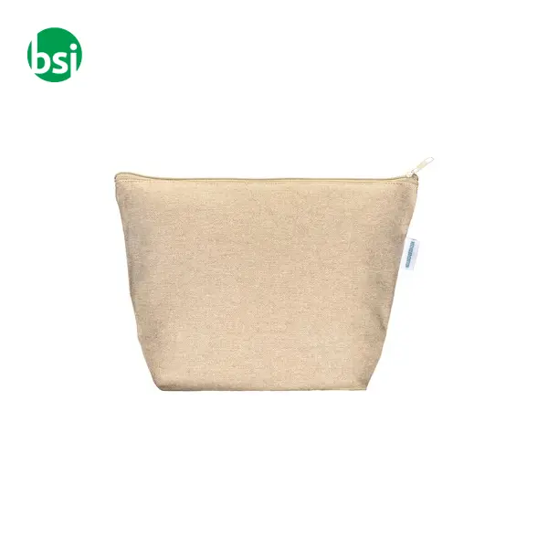 Beauty case in cotone riciclato 280gr con cerniera -  5