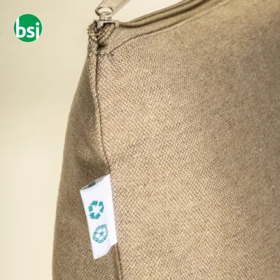 Beauty case in cotone riciclato 280gr con cerniera - Immagine 7