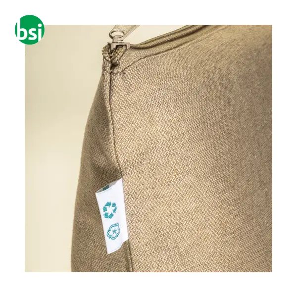 Beauty case in cotone riciclato 280gr con cerniera -  7