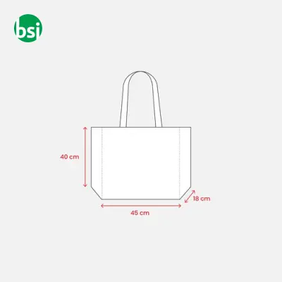 Shopper in cotone riciclato e laminato 45x40x18 DIANA - Immagine 4