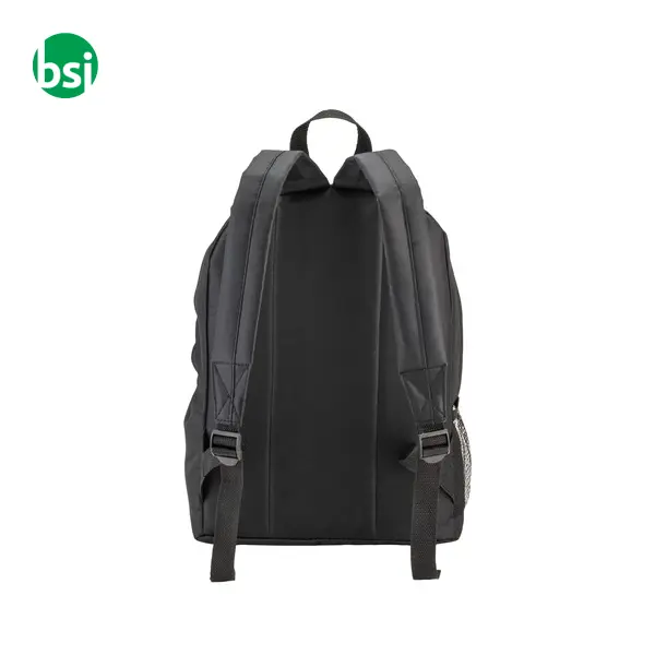 Zaino in poliestere riciclato rPET con tasca -  3