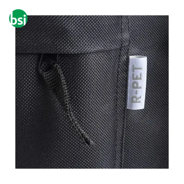 Zaino in poliestere riciclato rPET con tasca -  4