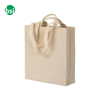 Shopper con soffietto cotone 220gr 36x40x12 EGIZIA