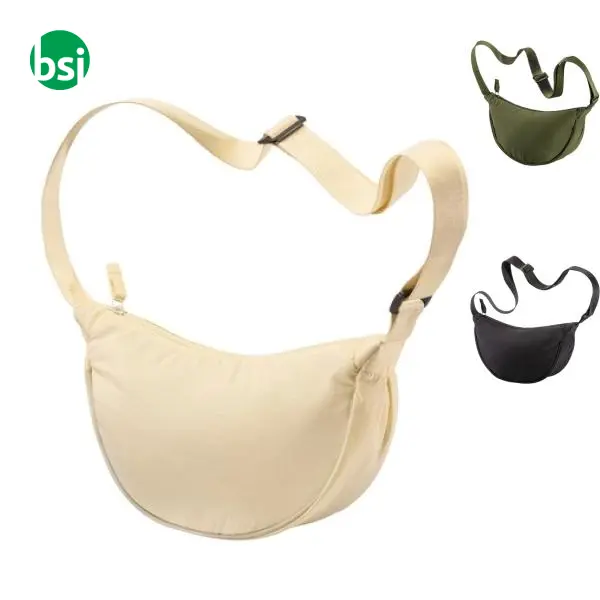 Borsa rotonda in nylon con tracolla regolabile -  14