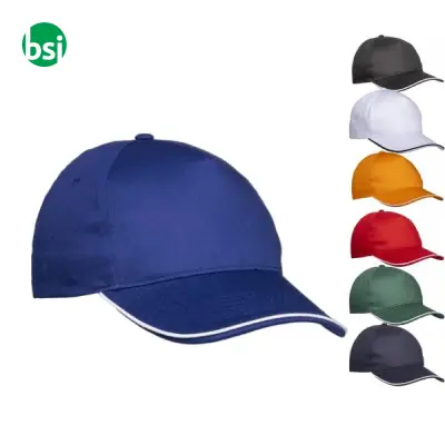 Cappellino in cotone 5 pannellichiusura con velcro