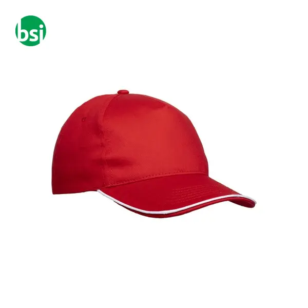 Cappellino in cotone 5 pannellichiusura con velcro -  14