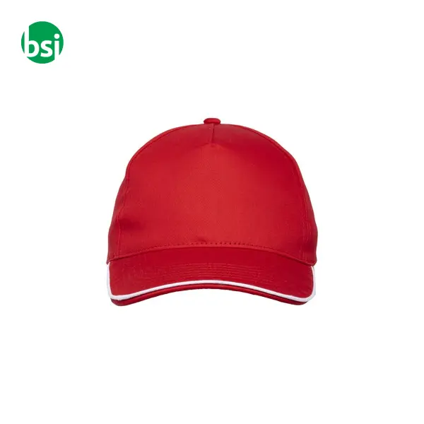 Cappellino in cotone 5 pannellichiusura con velcro -  4