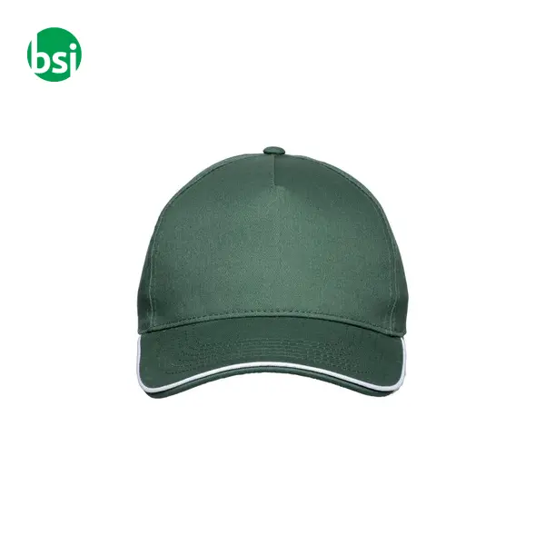 Cappellino in cotone 5 pannellichiusura con velcro -  5