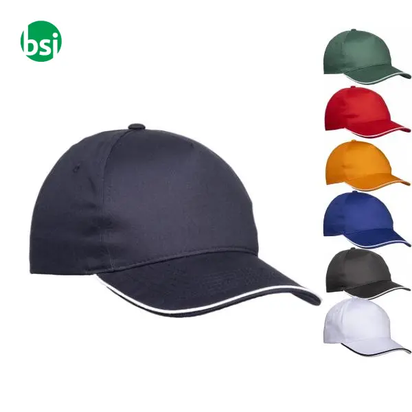 Cappellino in cotone 5 pannellichiusura con velcro -  10