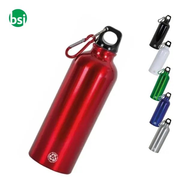 Borraccia in alluminio riciclato 500ml con moschettone -  2