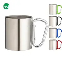 Tazza in acciaio manico a moschettone 200 ml