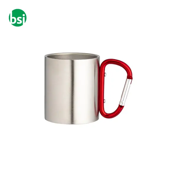 Tazza in acciaio manico a moschettone 200 ml -  15