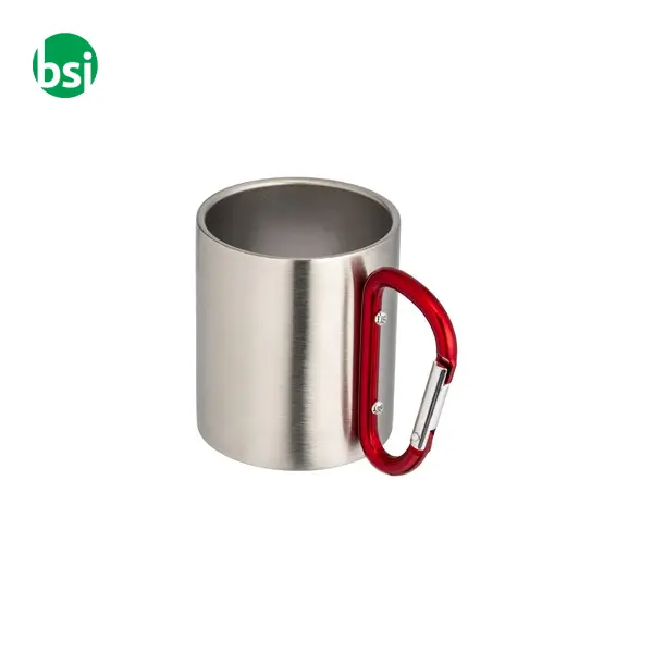 Tazza in acciaio manico a moschettone 200 ml -  4