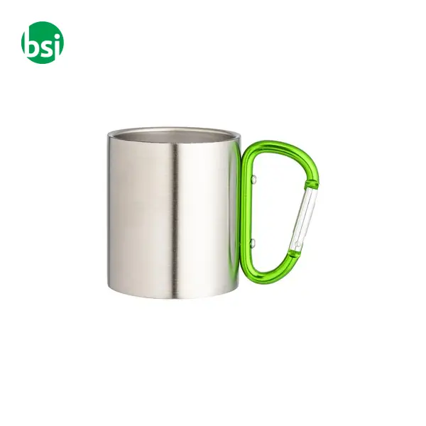 Tazza in acciaio manico a moschettone 200 ml -  14