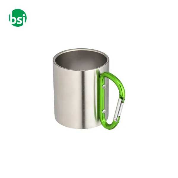 Tazza in acciaio manico a moschettone 200 ml -  6