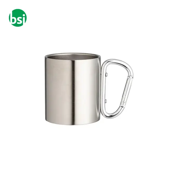 Tazza in acciaio manico a moschettone 200 ml -  13