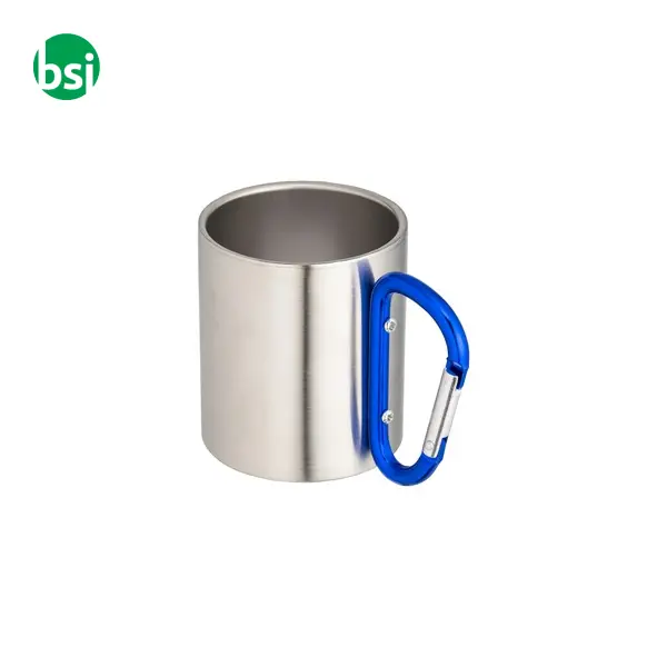 Tazza in acciaio manico a moschettone 200 ml -  10